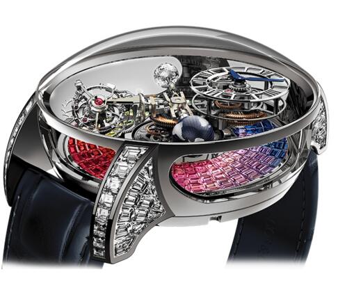 Jacob & Co Replica AT800.40.BD.UD.A Astronomia Tourbillon Baguette Rainbow Sapphires watch